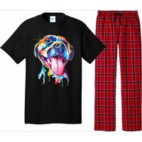 Pitbull Artistic Splash Art Animal Colorful Dog Breed Gift Pajama Set