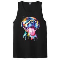 Pitbull Artistic Splash Art Animal Colorful Dog Breed Gift PosiCharge Competitor Tank