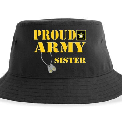 Proud Army Sister Shirts Military Pride Sustainable Bucket Hat