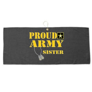 Proud Army Sister Shirts Military Pride Large Microfiber Waffle Golf Towel