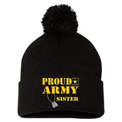 Proud Army Sister Shirts Military Pride Pom Pom 12in Knit Beanie