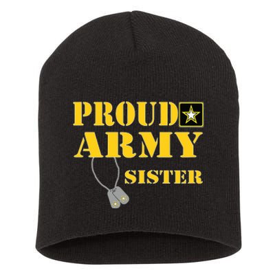 Proud Army Sister Shirts Military Pride Short Acrylic Beanie