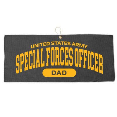 Proud Army Special Forces Officer Dad Cute Gift Large Microfiber Waffle Golf Towel