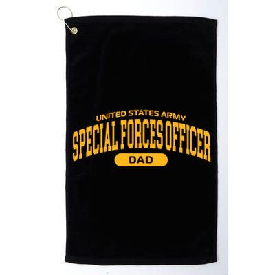 Proud Army Special Forces Officer Dad Cute Gift Platinum Collection Golf Towel