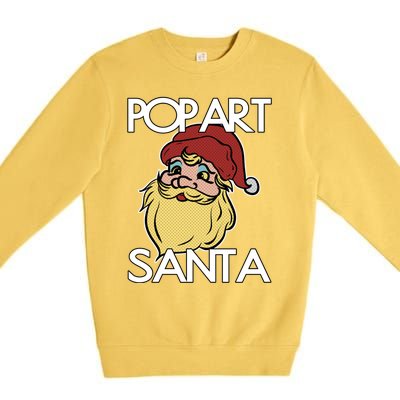 Pop Art Santa Claus Christmas Holiday Retro Advertising Gift Premium Crewneck Sweatshirt