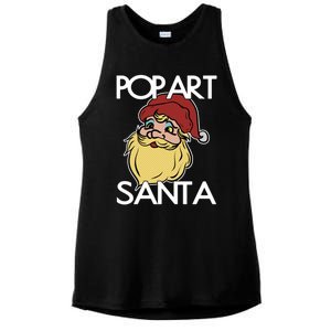 Pop Art Santa Claus Christmas Holiday Retro Advertising Gift Ladies PosiCharge Tri-Blend Wicking Tank