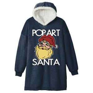 Pop Art Santa Claus Christmas Holiday Retro Advertising Gift Hooded Wearable Blanket