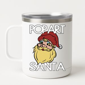 Pop Art Santa Claus Christmas Holiday Retro Advertising Gift 12 oz Stainless Steel Tumbler Cup