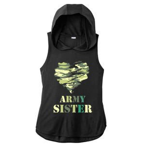 Proud Army Sister Funny Giftgreat Gift Camouflage Funny Gift Army Sister Tee Gif Ladies PosiCharge Tri-Blend Wicking Draft Hoodie Tank