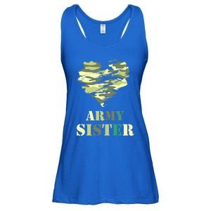 Proud Army Sister Funny Giftgreat Gift Camouflage Funny Gift Army Sister Tee Gif Ladies Essential Flowy Tank