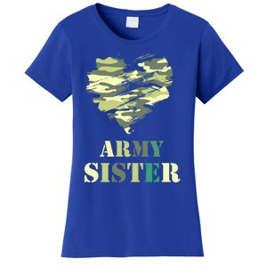 Proud Army Sister Funny Giftgreat Gift Camouflage Funny Gift Army Sister Tee Gif Women's T-Shirt