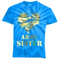 Proud Army Sister Funny Giftgreat Gift Camouflage Funny Gift Army Sister Tee Gif Kids Tie-Dye T-Shirt