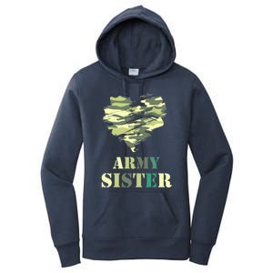 Proud Army Sister Funny Giftgreat Gift Camouflage Funny Gift Army Sister Tee Gif Women's Pullover Hoodie