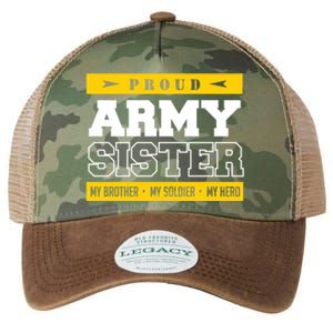 Proud Army Sister Gift My Brother My Hero Cute Gift Legacy Tie Dye Trucker Hat