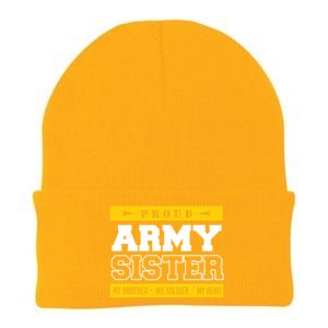 Proud Army Sister Gift My Brother My Hero Cute Gift Knit Cap Winter Beanie