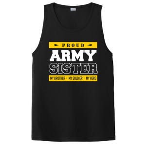 Proud Army Sister Gift My Brother My Hero Cute Gift PosiCharge Competitor Tank