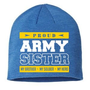 Proud Army Sister Gift My Brother My Hero Cute Gift Sustainable Beanie