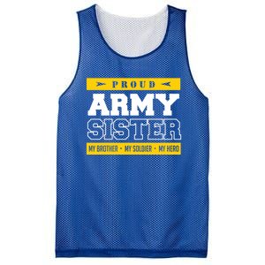 Proud Army Sister Gift My Brother My Hero Cute Gift Mesh Reversible Basketball Jersey Tank