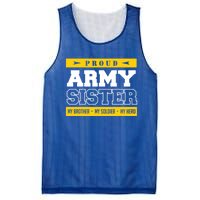 Proud Army Sister Gift My Brother My Hero Cute Gift Mesh Reversible Basketball Jersey Tank