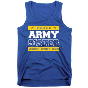 Proud Army Sister Gift My Brother My Hero Cute Gift Tank Top