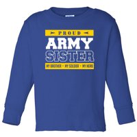 Proud Army Sister Gift My Brother My Hero Cute Gift Toddler Long Sleeve Shirt