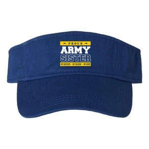 Proud Army Sister Gift My Brother My Hero Cute Gift Valucap Bio-Washed Visor