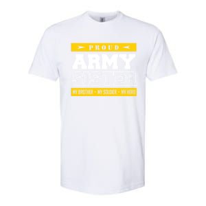 Proud Army Sister Gift My Brother My Hero Cute Gift Softstyle CVC T-Shirt