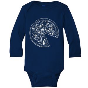 Pizza And Slice  Dad And Baby Matching Baby Long Sleeve Bodysuit