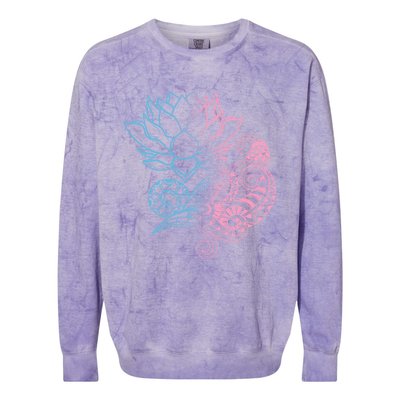 Prana Art Spiritual Yoga Dala Bohemian Lotus Flower Gift Colorblast Crewneck Sweatshirt