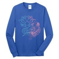 Prana Art Spiritual Yoga Dala Bohemian Lotus Flower Gift Tall Long Sleeve T-Shirt