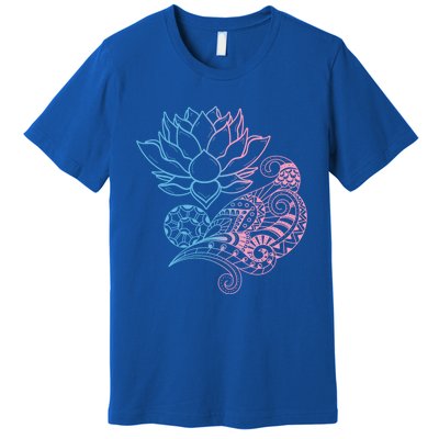 Prana Art Spiritual Yoga Dala Bohemian Lotus Flower Gift Premium T-Shirt