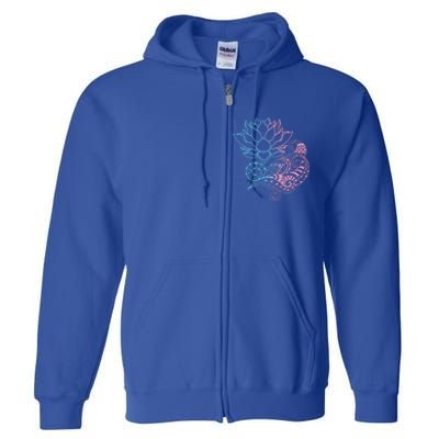 Prana Art Spiritual Yoga Dala Bohemian Lotus Flower Gift Full Zip Hoodie