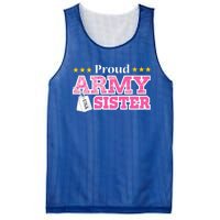 Proud Army Sister Gift Usa Military Sister Gift Cute Gift Mesh Reversible Basketball Jersey Tank