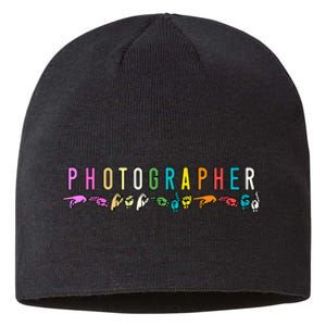 Photographer ASL Sign Language Photography Lover Sustainable Beanie