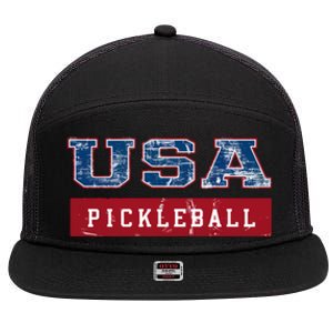 Pickleball American Sports Fan 7 Panel Mesh Trucker Snapback Hat