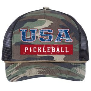 Pickleball American Sports Fan Retro Rope Trucker Hat Cap