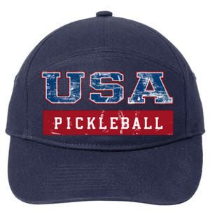 Pickleball American Sports Fan 7-Panel Snapback Hat