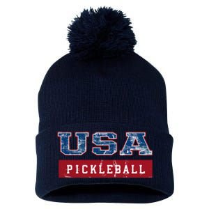 Pickleball American Sports Fan Pom Pom 12in Knit Beanie