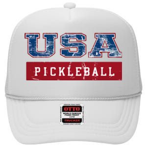 Pickleball American Sports Fan High Crown Mesh Back Trucker Hat