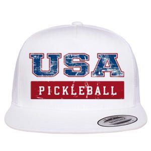 Pickleball American Sports Fan Flat Bill Trucker Hat