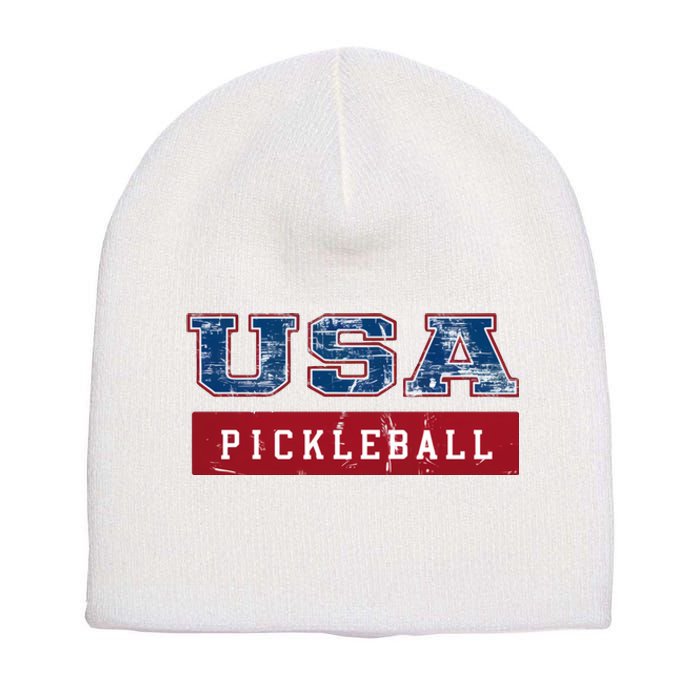 Pickleball American Sports Fan Short Acrylic Beanie