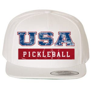 Pickleball American Sports Fan Wool Snapback Cap