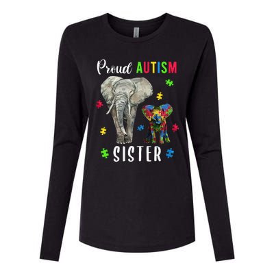 Proud Autism Sisters, Family Pride Autism Awareness Womens Cotton Relaxed Long Sleeve T-Shirt