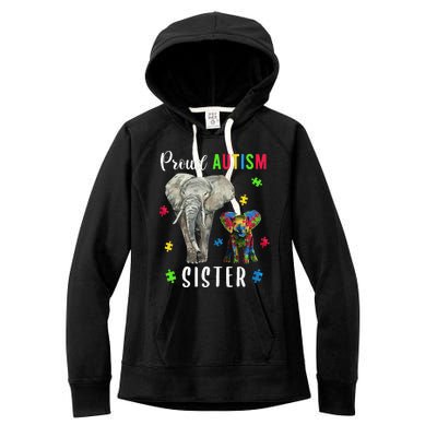 Proud Autism Sisters, Family Pride Autism Awareness Women's Fleece Hoodie