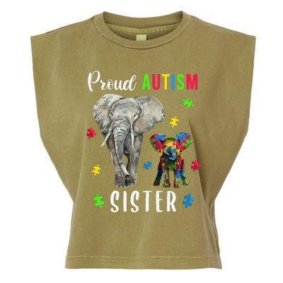 Proud Autism Sisters, Family Pride Autism Awareness Garment-Dyed Women's Muscle Tee