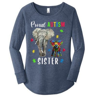 Proud Autism Sisters, Family Pride Autism Awareness Women's Perfect Tri Tunic Long Sleeve Shirt