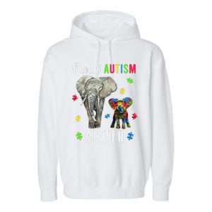 Proud Autism Sisters, Family Pride Autism Awareness Garment-Dyed Fleece Hoodie