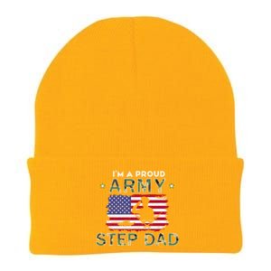 Proud Army StepdadiM A Proud Army Step Dad Camouflage Army Gift Knit Cap Winter Beanie