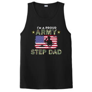 Proud Army StepdadiM A Proud Army Step Dad Camouflage Army Gift PosiCharge Competitor Tank