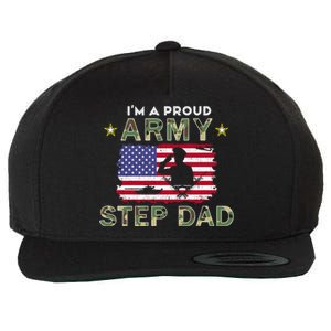 Proud Army StepdadiM A Proud Army Step Dad Camouflage Army Gift Wool Snapback Cap